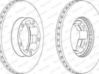 Disc frana fata Dreapta/Stanga NISSAN CABSTAR E 2.3D/2.7D/3.0 d 10.98-11.06