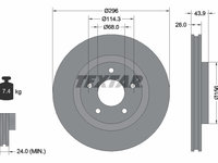 DISC FRANA Fata Dreapta/Stanga NISSAN X-TRAIL II (T31) TEXTAR 92167405 2007 2008 2009 2010 2011 2012 2013 2014