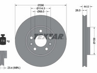 DISC FRANA Fata Dreapta/Stanga RENAULT MEGANE IV Hatchback (B9A/M/N_) TEXTAR 92300703 2015