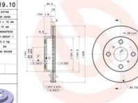 Disc frana Fata Dreapta/Stanga TOYOTA STARLET 1.0/1.3 12.89-07.99