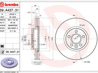 DISC FRANA Fata Dreapta/Stanga VOLVO V70 III Estate Van (135) BREMBO 09.A427.31 2013 2014 2015