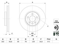 DISC FRANA Fata Dreapta/Stanga VW AMAROK (2HA, 2HB, S1B, S6B, S7A, S7B) BOSCH 0 986 479 F04 2010 2011 2012 2013 2014 2015 2016 2017 2018 2019 2020 2021 2022