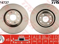 Disc frana fata OPEL CORSA D Z13DTH 284 MM