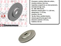 DISC FRANA FATA PT BMW 5 (F10, F18), 5 (F11), 5 GRAN TURISMO (F07), 6 (F12), 6 (F13), 7 (F01,F02, F03, F04)