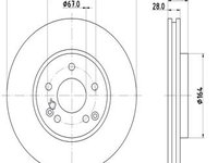 Disc frana fata stanga dr 12108524 MTR pentru Mercedes-benz E-class Mercedes-benz Clk Mercedes-benz Slk Mercedes-benz C-class Mercedes-benz Clc-class