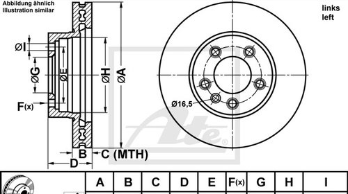 DISC FRANA FATA Stanga - ATE - 24.0132-0117.1