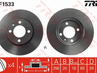 Disc frana fata VW Lupo 1999-2005, TRW DF1533