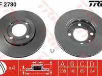 Disc frana fata VW Lupo 1999-2005, TRW DF2780