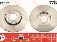 Disc frana fata VW Passat B5 1996-2000, TRW DF4295