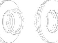 Disc frana FCR144A FERODO pentru Man F Man Lion Man El Man Ul Man Ng Man Em Man Nm Man E