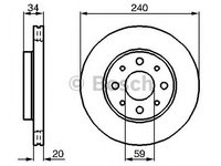 Disc frana FIAT 500 (312) (2007 - 2016) Bosch 0 986 479 121