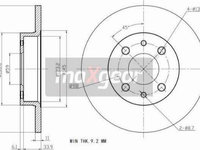 Disc frana FIAT 500 (312_) Hatchback, 07.2007 - Maxgear 19-0680MAX