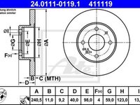 Disc frana FIAT 500 C 312 ATE 24011101191