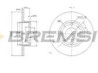 Disc frana FIAT 500 C 312 BREMSI DBA083S