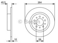 Disc frana FIAT 500L (199) (2012 - 2016) BOSCH 0 986 479 C98 piesa NOUA