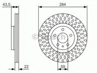 Disc frana FIAT 500L (199_) (2012 - 2016) BOSCH 0 986 479 558