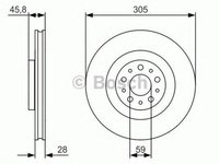 Disc frana FIAT 500L 199 BOSCH 0986479736