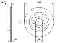 Disc frana FIAT 500L 199 BOSCH 0986479C98