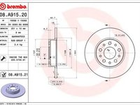 Disc frana FIAT 500L 199 BREMBO 08A91521