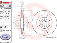 Disc frana FIAT 500L 199 BREMBO 09A44440