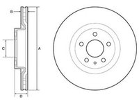 Disc frana FIAT 500L 199 DELPHI BG4654C