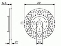 Disc frana FIAT 500L - OEM - BOSCH: 0986479558|0 986 479 558 - Cod intern: W02654091 - LIVRARE DIN STOC in 24 ore!!!