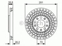 Disc frana FIAT 500X 334 BOSCH 0986479C42