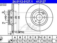 Disc frana FIAT BRAVA 182 ATE 24011201271