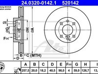 Disc frana FIAT BRAVA 182 ATE 24032001421