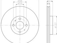 Disc frana FIAT BRAVA (182) - OEM - QUARO: QD9005 - Cod intern: W02606470 - LIVRARE DIN STOC in 24 ore!!!