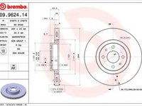 Disc frana FIAT BRAVO I (182) (1995 - 2001) BREMBO 09.9624.14