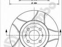 Disc frana FIAT BRAVO II (198) (2006 - 2016) BREMBO 09.4939.75 piesa NOUA