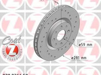 Disc frana FIAT BRAVO II (198) (2006 - 2016) ZIMMERMANN 230.2366.52 piesa NOUA