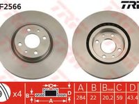 Disc frana FIAT BRAVO II (198) (2006 - 2020) TRW DF2566