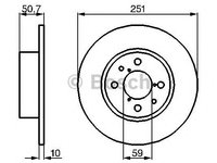 Disc frana FIAT BRAVO II (198) - OEM - BOSCH: 0986479B26|0 986 479 B26 - W02179145 - LIVRARE DIN STOC in 24 ore!!!