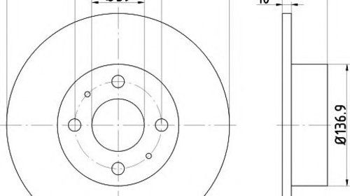 Disc frana FIAT BRAVO II (198) - OEM - MEYLE 