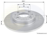 Disc frana FIAT CINQUECENTO (170) (1991 - 1999) COMLINE ADC1801