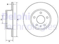 Disc frana FIAT CROMA 154 DELPHI BG2386