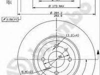 Disc frana FIAT CROMA (154), LANCIA DELTA (831AB0), LANCIA DELTA Mk II (836) - BREMBO 09.9624.14