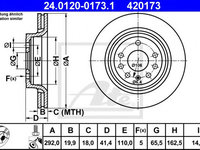 Disc frana FIAT CROMA (194) (2005 - 2016) ATE 24.0120-0173.1