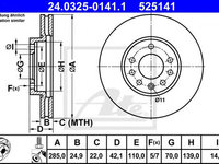 Disc frana FIAT CROMA (194) (2005 - 2020) ATE 24.0325-0141.1