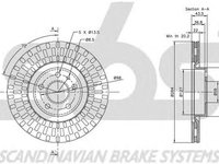 Disc frana FIAT DOBLO caroserie inchisa combi 263 SBS 1815209925