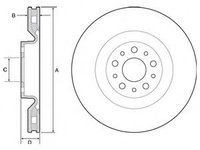 Disc frana FIAT DOBLO caroserie inchisa/combi (263) (2010 - 2016) DELPHI BG4556