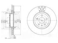 Disc frana FIAT DOBLO caroserie inchisa/combi (263) (2010 - 2016) DELPHI BG2512