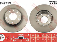 Disc frana FIAT DUCATO bus (250, 290) (2006 - 2016) TRW DF4771S