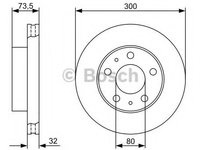 Disc frana FIAT DUCATO bus (250, 290) (2006 - 2016) BOSCH 0 986 479 315 piesa NOUA