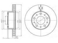 Disc frana FIAT DUCATO bus (250, 290) (2006 - 2020) DELPHI BG4059