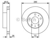 Disc frana FIAT DUCATO bus 250 290 BOSCH 0986479313