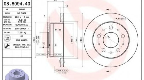 Disc frana FIAT DUCATO caroserie (230L) (1994