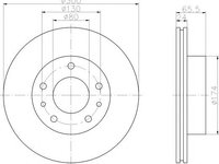 Disc frana FIAT DUCATO caroserie (230L), FIAT DUCATO bus (230), FIAT DUCATO platou / sasiu (230) - HELLA PAGID 8DD 355 104-421